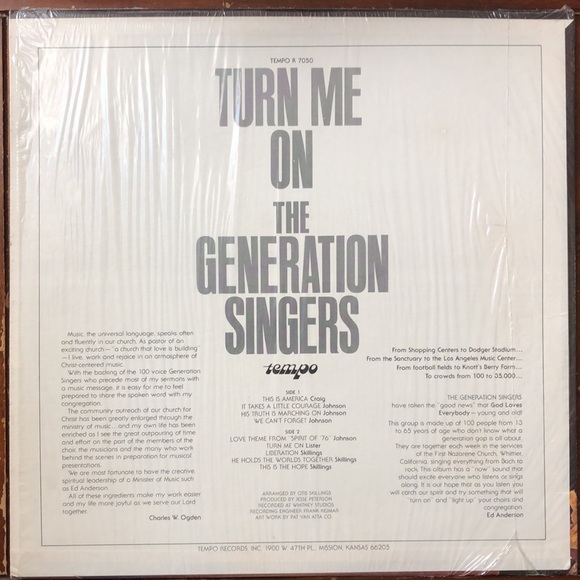 The Generation Singers Turn Me On Vinyl Lp '74 - Picture 2 of 2
